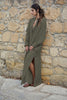 V Neck Long Sleeved Dress