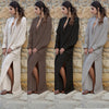 V Neck Long Sleeved Dress