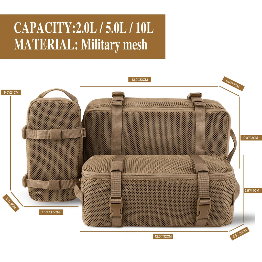 KRYDEX Tactical Outdoor Backpack Organizer Pouches