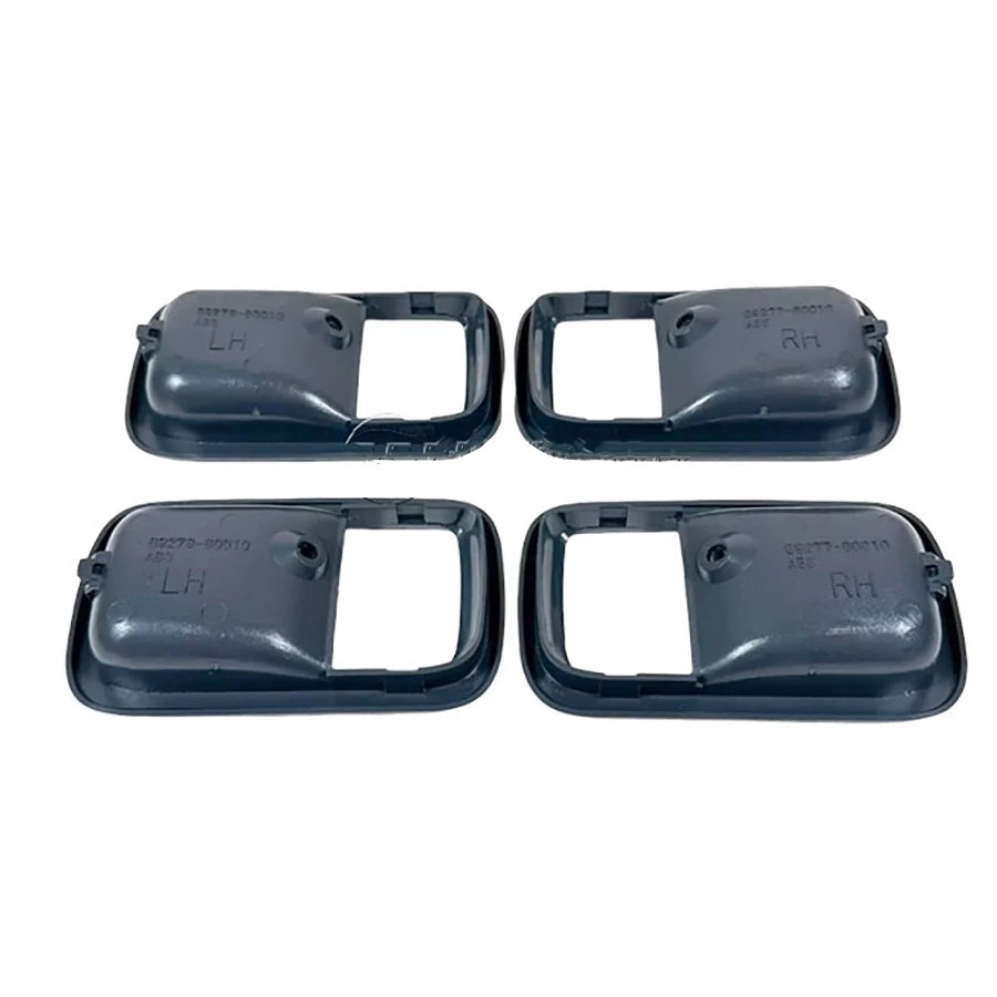 Black 4 Pcs Interior Door Handle Bezel For Toyota Land Cruiser LC80 Series