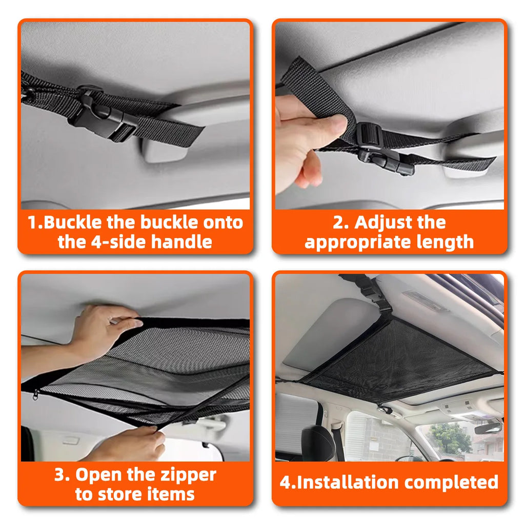 Car Roof Cargo Net Storage Organizer