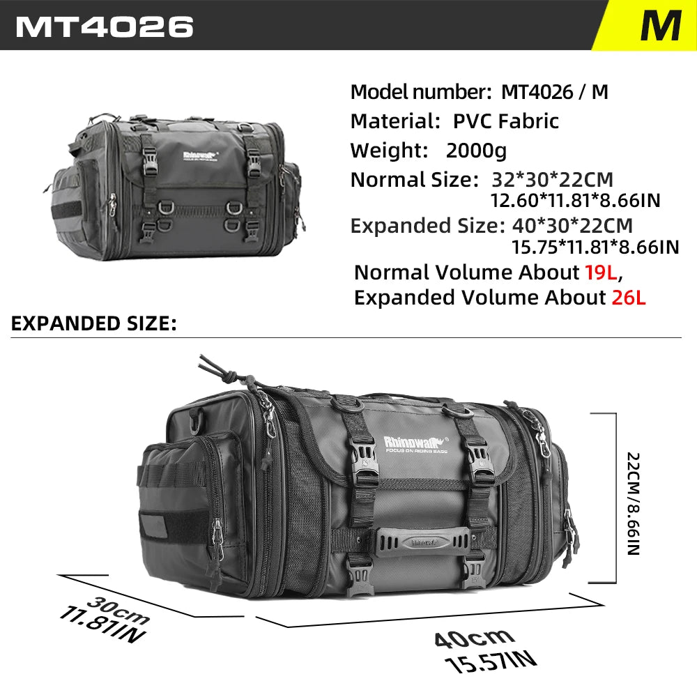 Premium Waterproof Expandable Motorcycle Luggage Bag