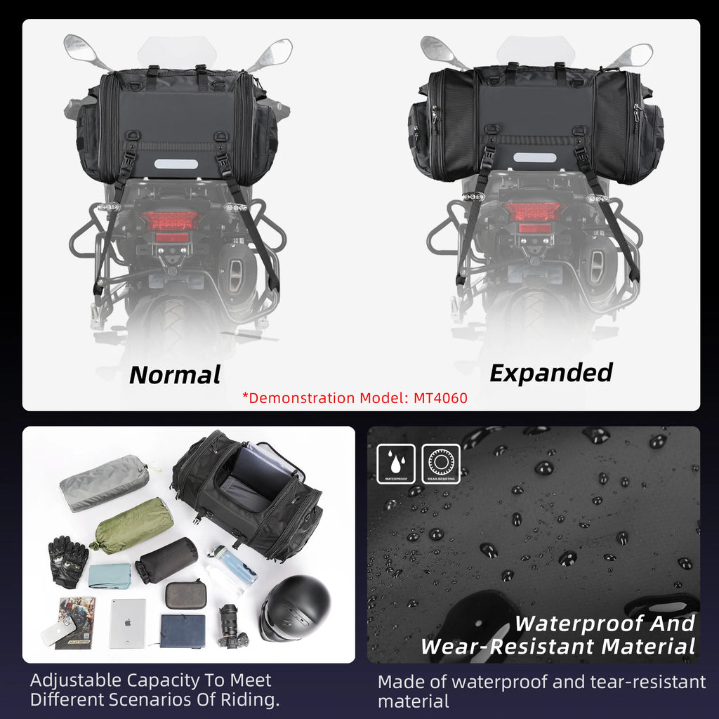 Premium Waterproof Expandable Motorcycle Luggage Bag