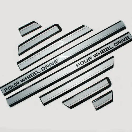 8Pc 4x4 Wheel Drive Side Door Molding Trim For Toyota Land Cruiser FJ80