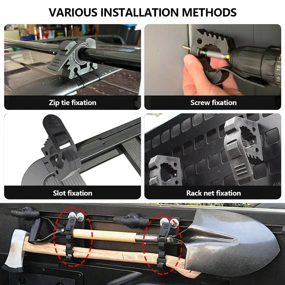 Universal Shovel Mount Kit Quick Fist Clamp for Truck Overlanding