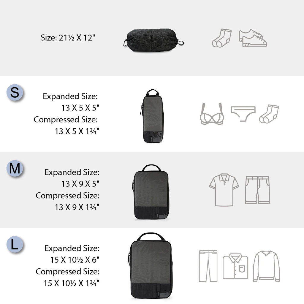 Bagsmart Compression Packing Cubes Travel Luggage Organizer