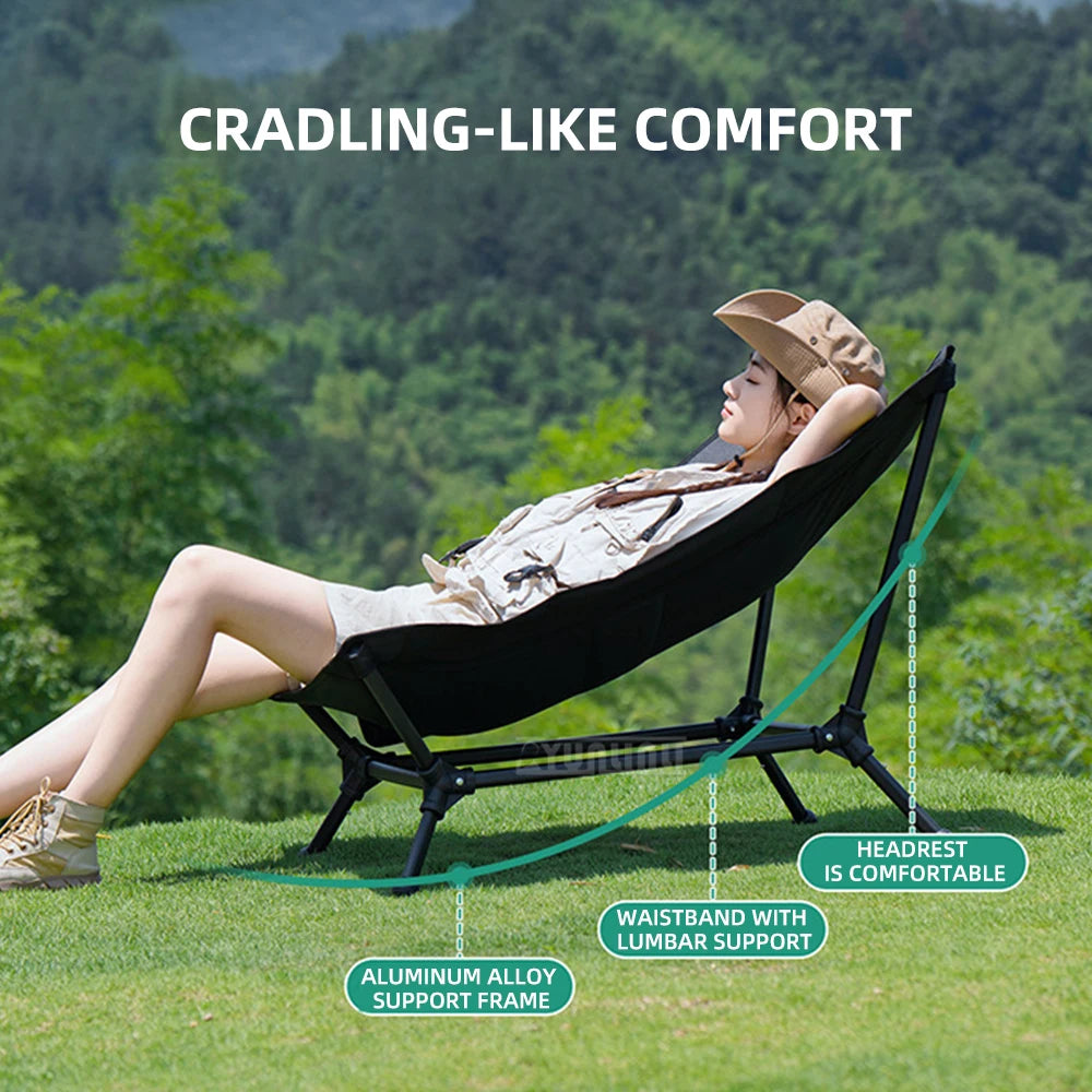 Portable Outdoor Folding Lounger For Camping Travel Fishing