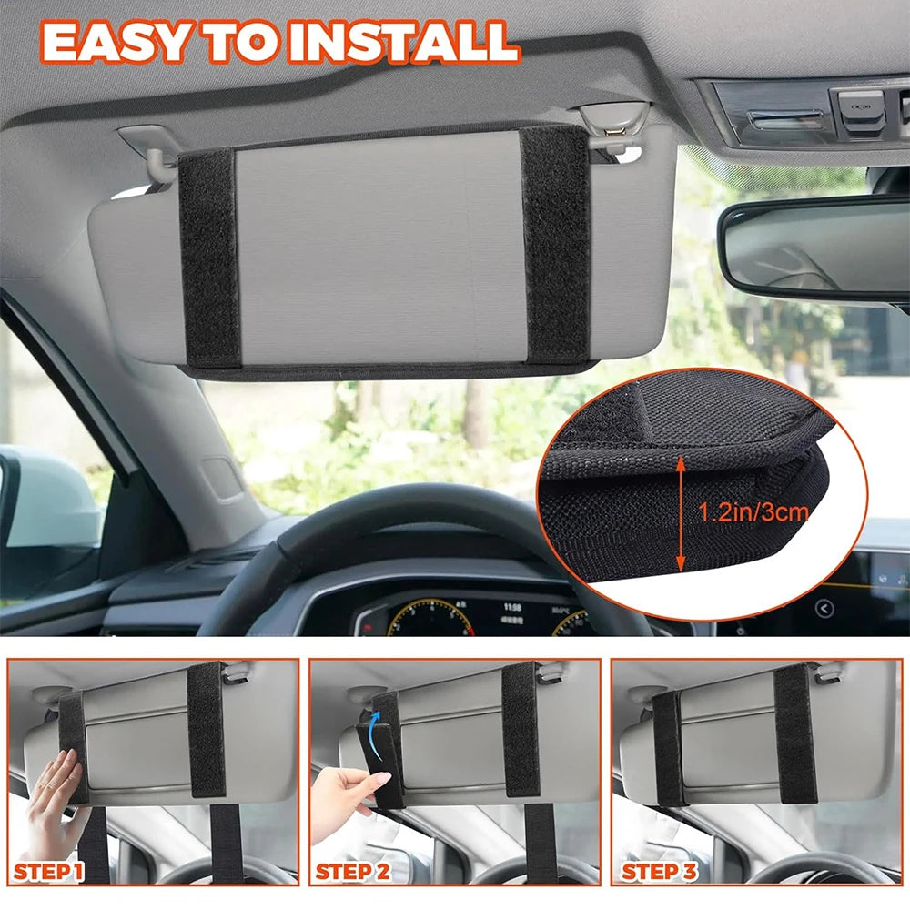 MolleCarSunVisorOrganizerPouchCaseUniversalCarAccessoriesModuleGearHolder