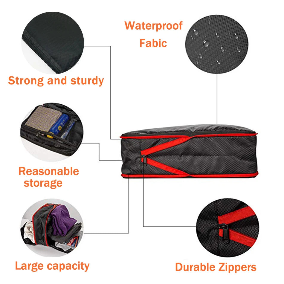 Essential Travel Compression Packing Cubes And Shoe Bag Set