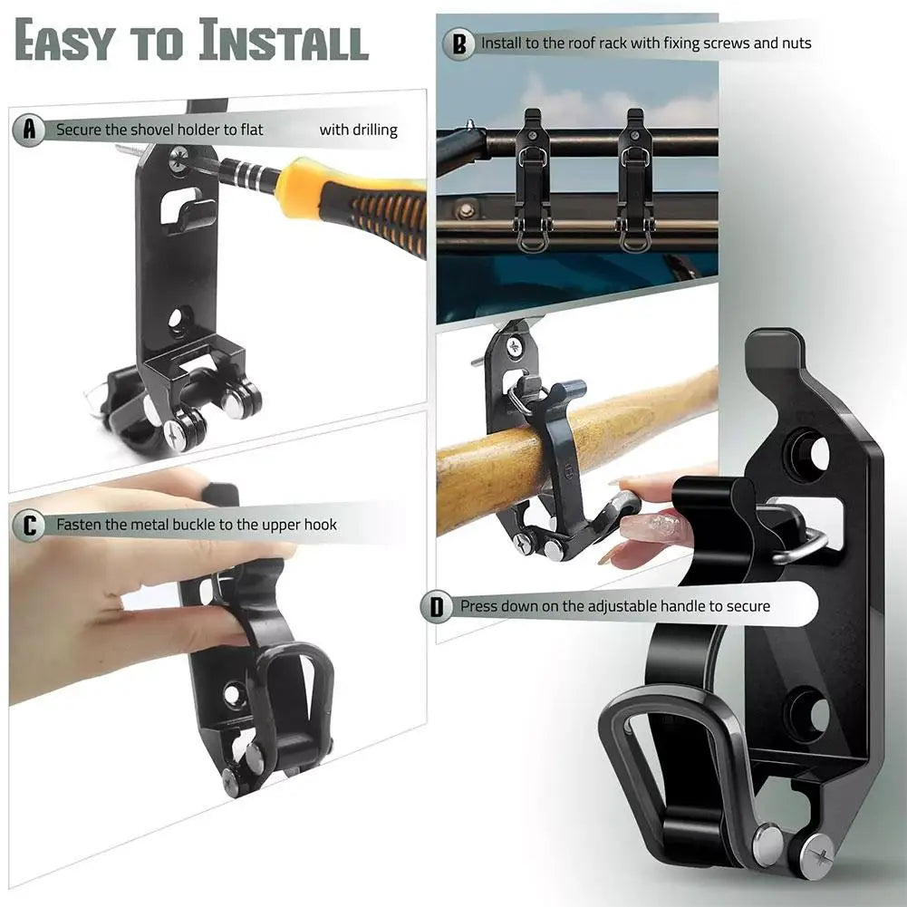 IndustrialGrade Shovel Mount Straps RoofRack Truck