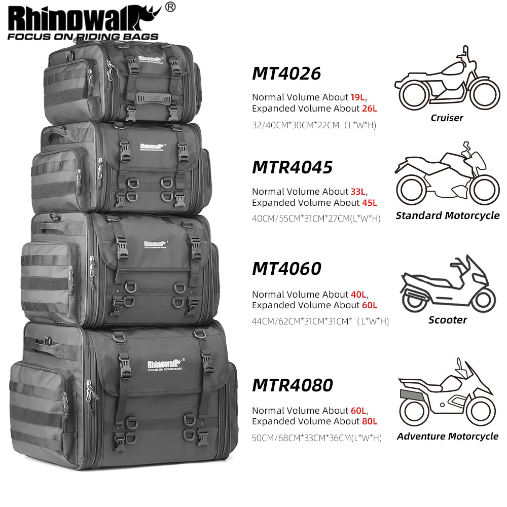Premium Waterproof Expandable Motorcycle Luggage Bag