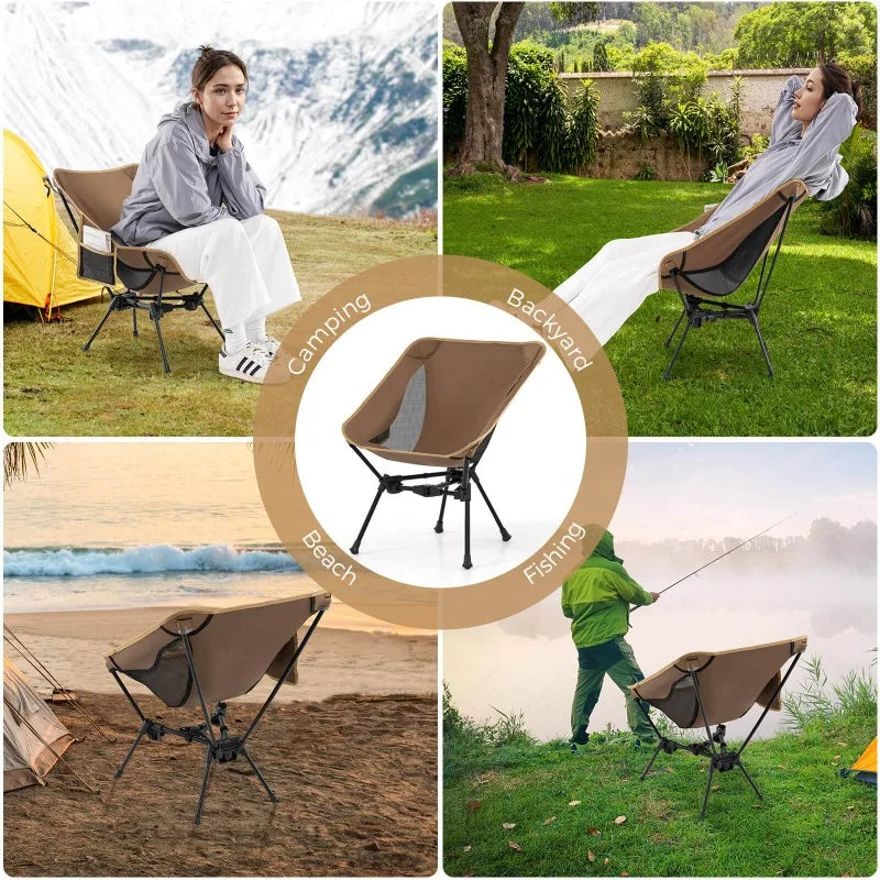 Ultra Lightweight Portable Triangular Aluminum Outdoor Folding Campchair