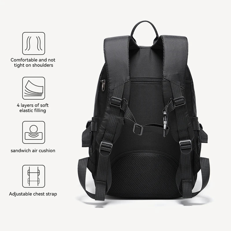 VOLUNTEER Men's Waterproof Laptop Backpack Travel Bag