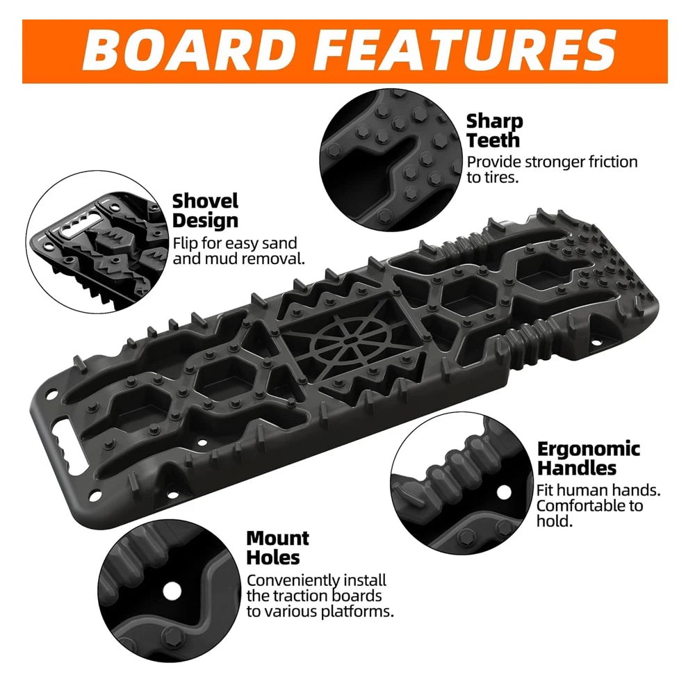 All Top Traction Boards Built In Jack Base With 2 Recovery Boards And Mounting Kit