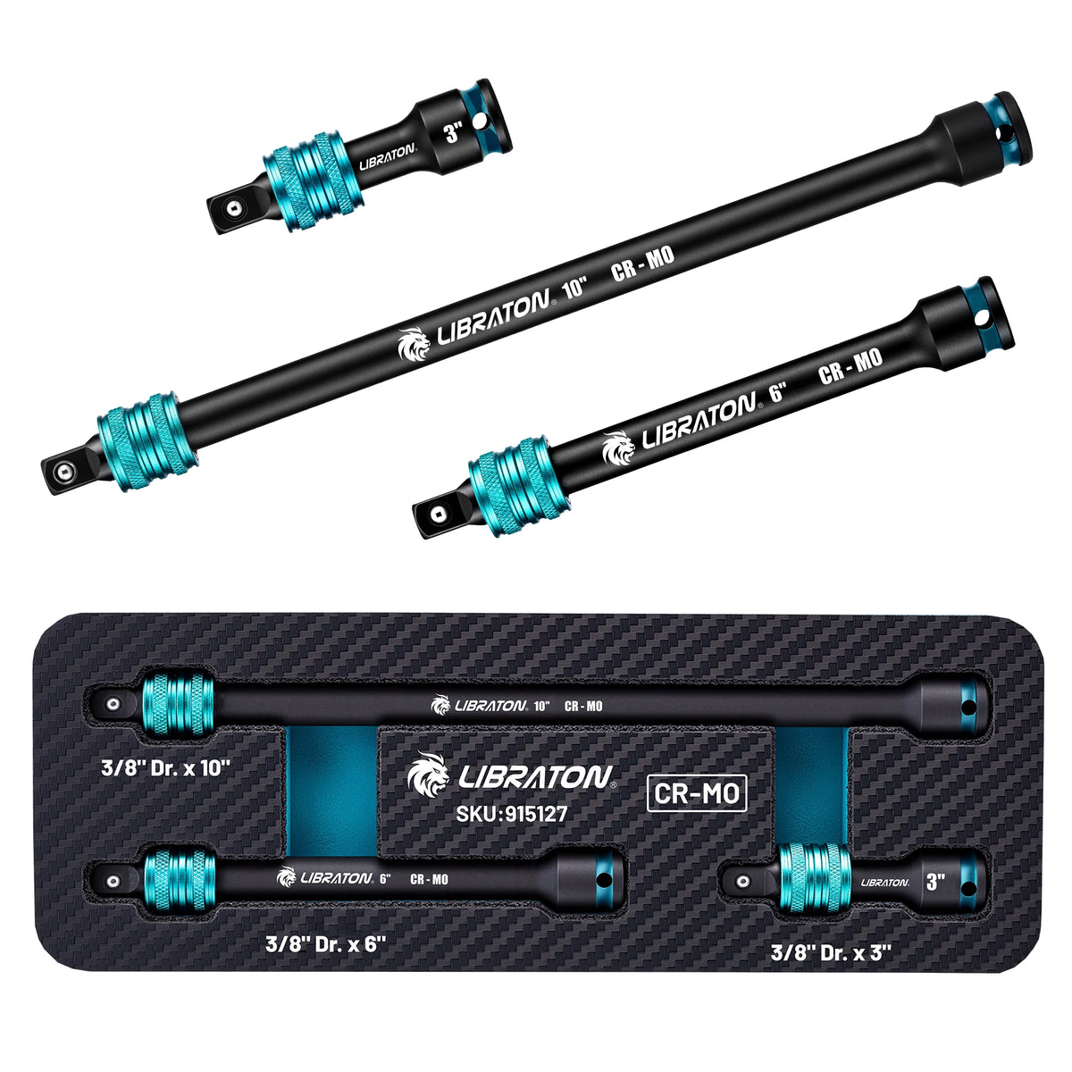 3/8-Inch Locking Impact Extension Bars Auto Repair