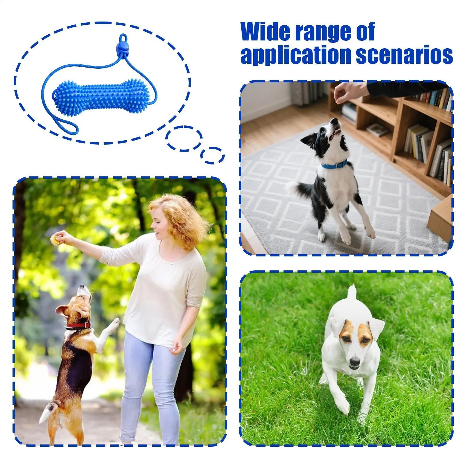 Dual Action Canine Dental Chew Toy For Teeth Cleaning Fresh Breath