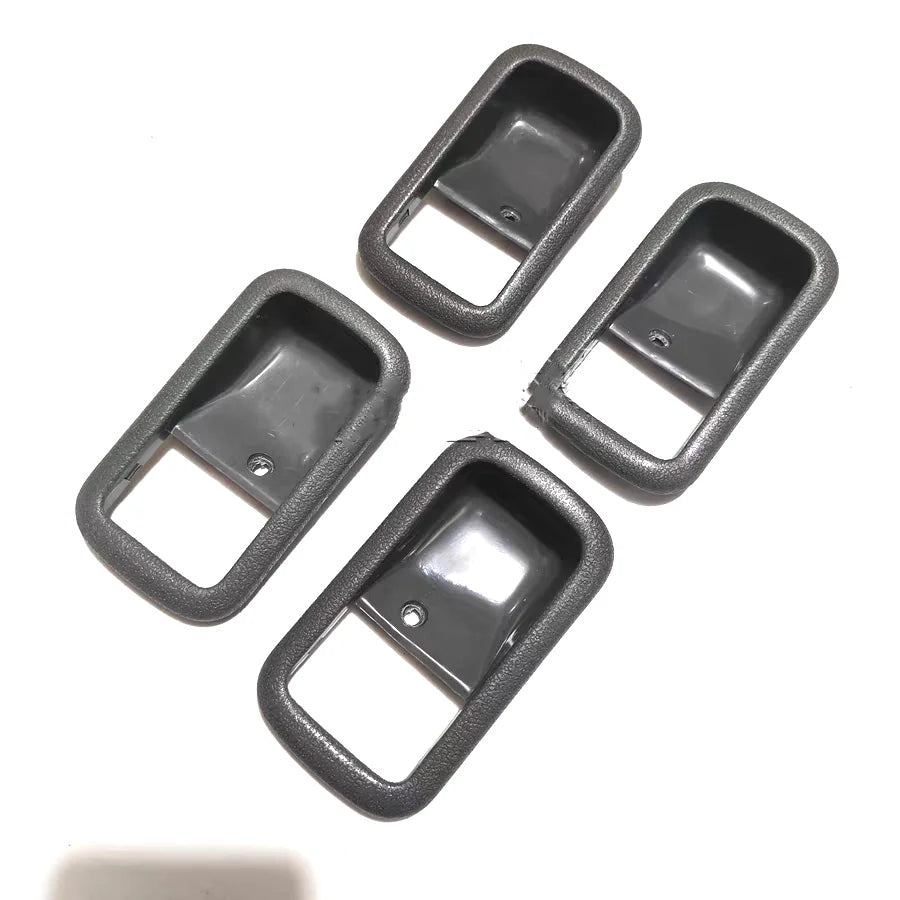 Black 4 Pcs Interior Door Handle Bezel For Toyota Land Cruiser LC80 Series