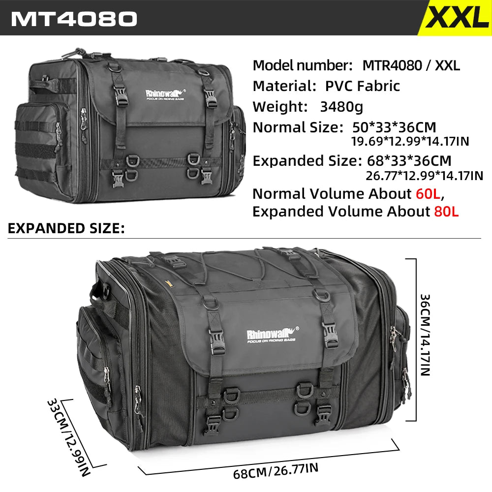 Premium Waterproof Expandable Motorcycle Luggage Bag