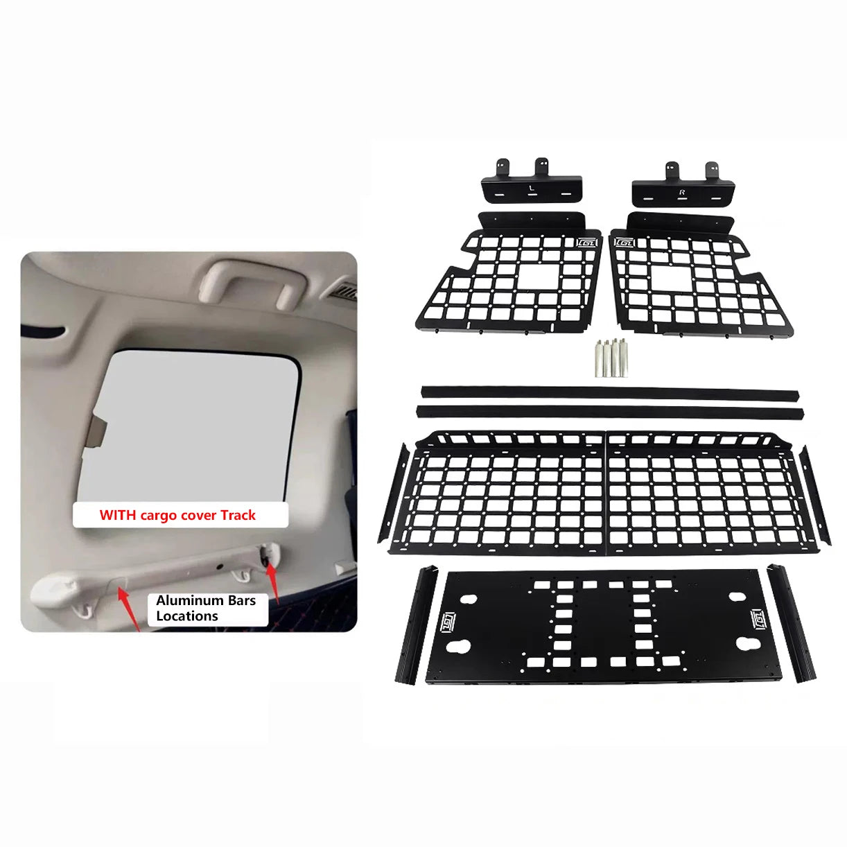 HeavyDuty Aluminum Modular Molle TrunkStorage Pajero