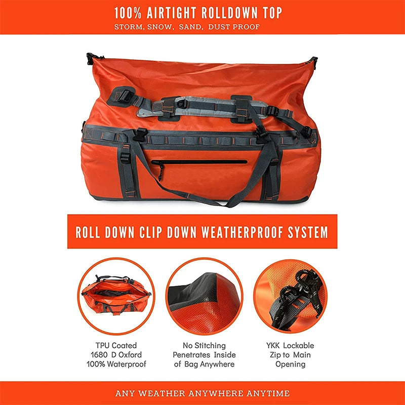 Extra Large 1680D Waterproof Heavy Duty Duffel Bag