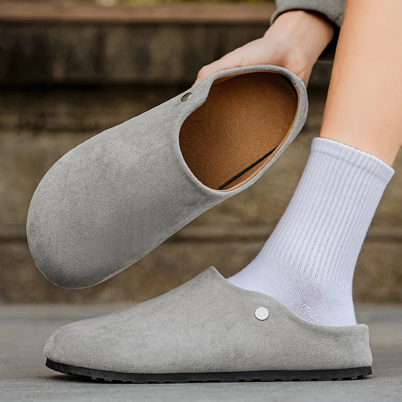 Artisanal Premium Suede Arch Support Cork Mules