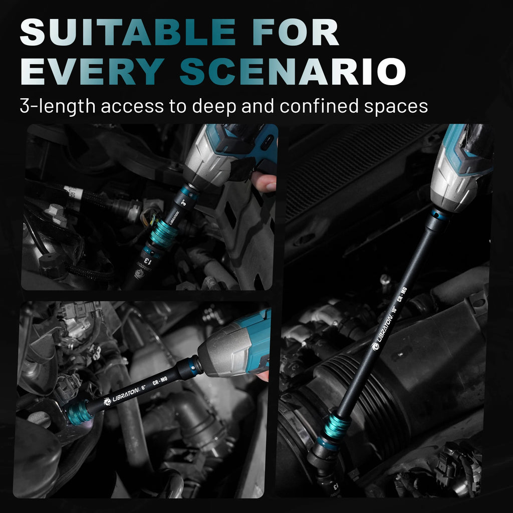 3/8-Inch Locking Impact Extension Bars Auto Repair