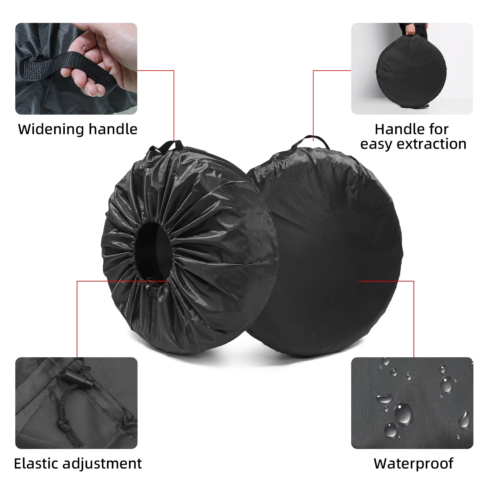 Spare Tire Cover Weatherproof Dustproof 13 20 Inch Polyester 4x4