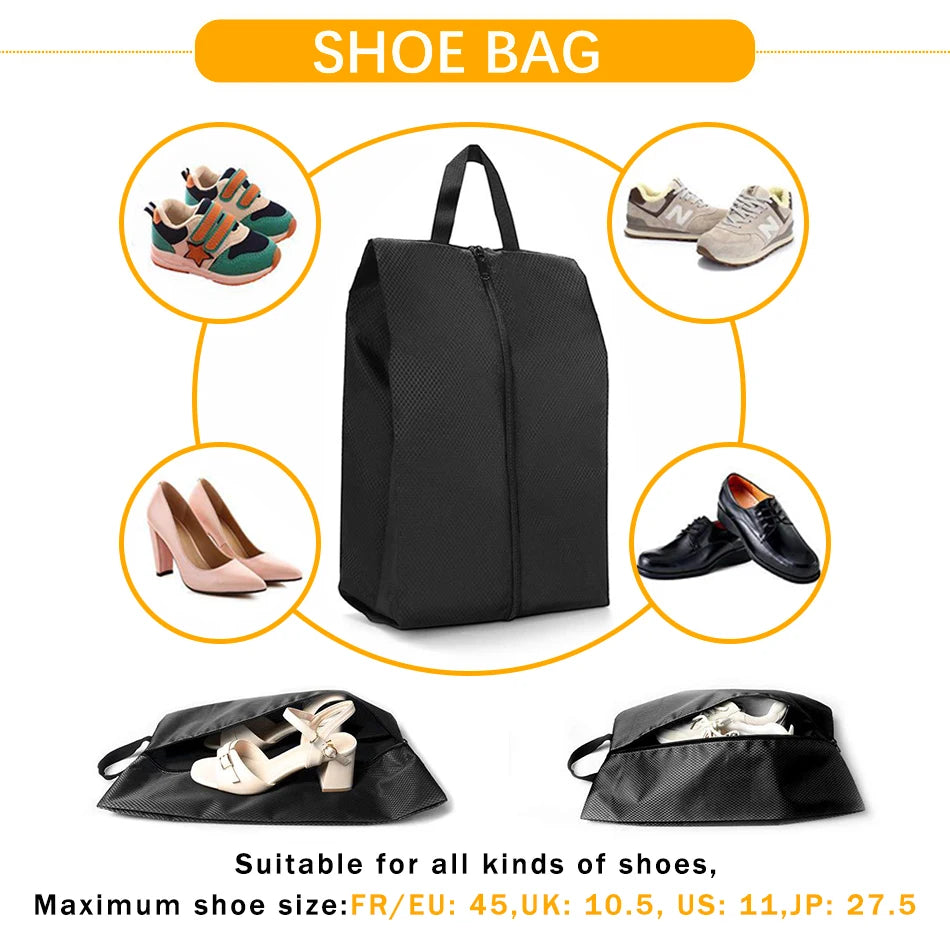 Essential Travel Compression Packing Cubes And Shoe Bag Set