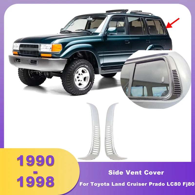 ABS Side Bonnet Lamp Vent Cover Toyota Land Cruiser Prado LC80 Fj80 1990-1998