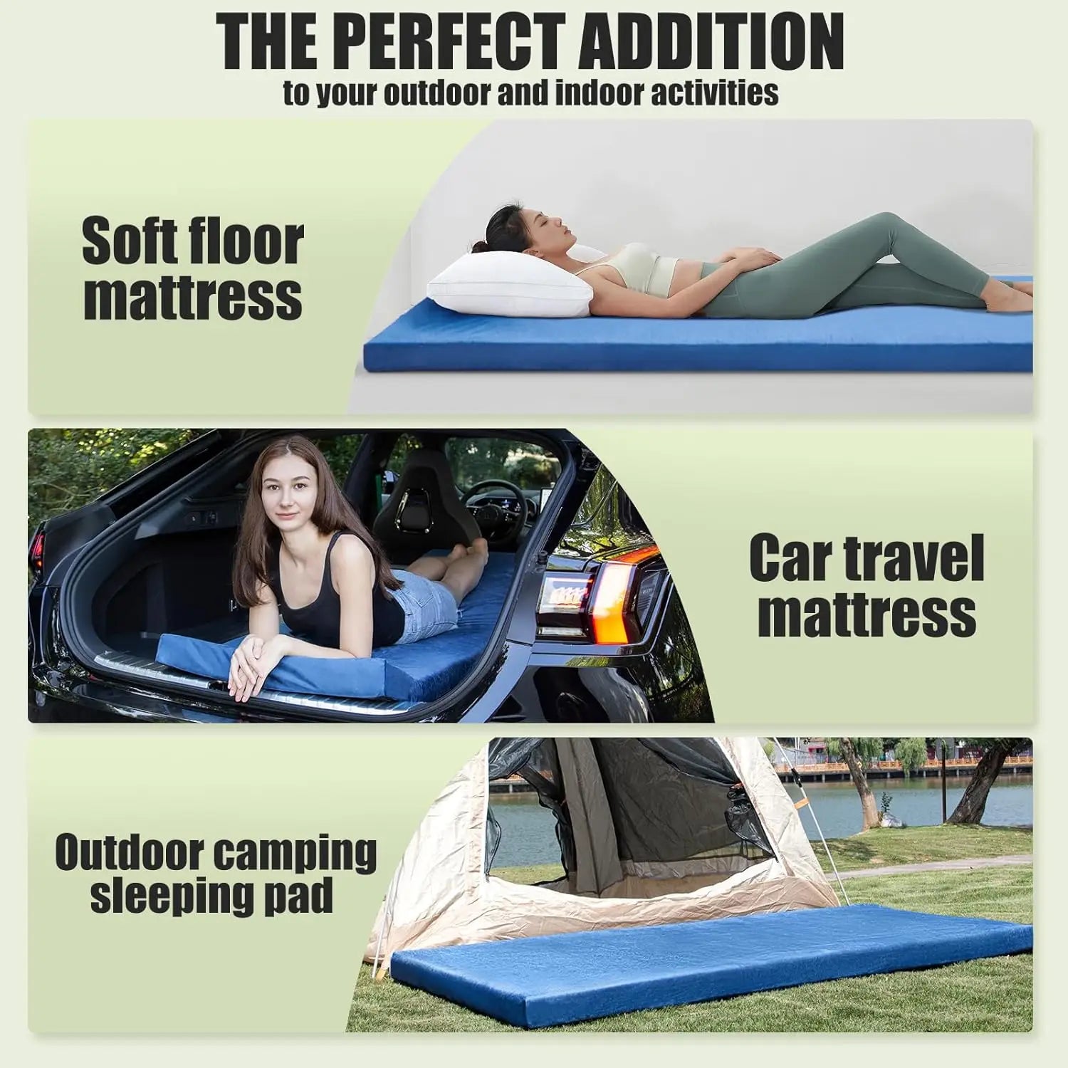 AllWeatherMemoryFoam Portable Camping Mattress Pad Pro