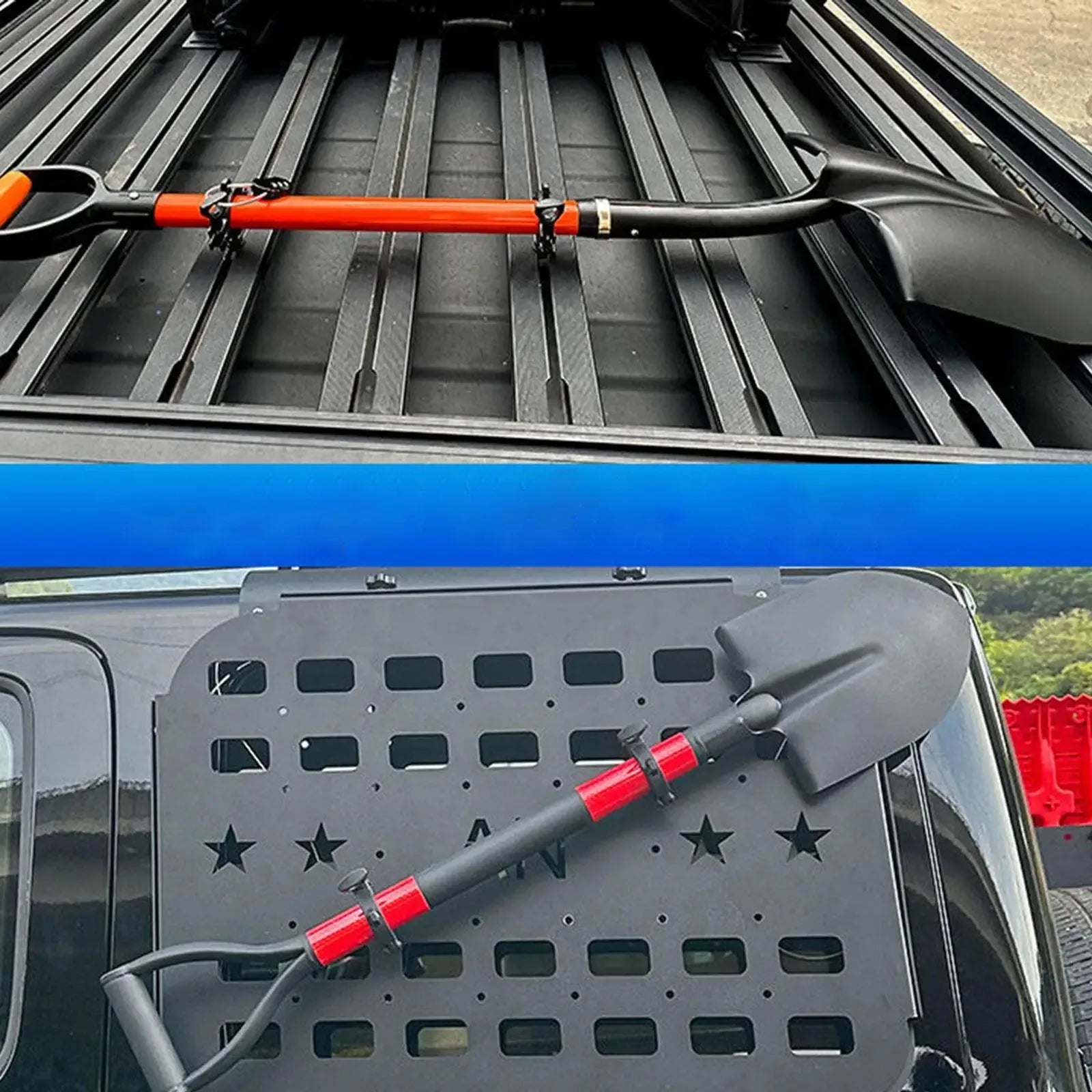Stainless Steel Shovel Rack Mount For Pickup UTV