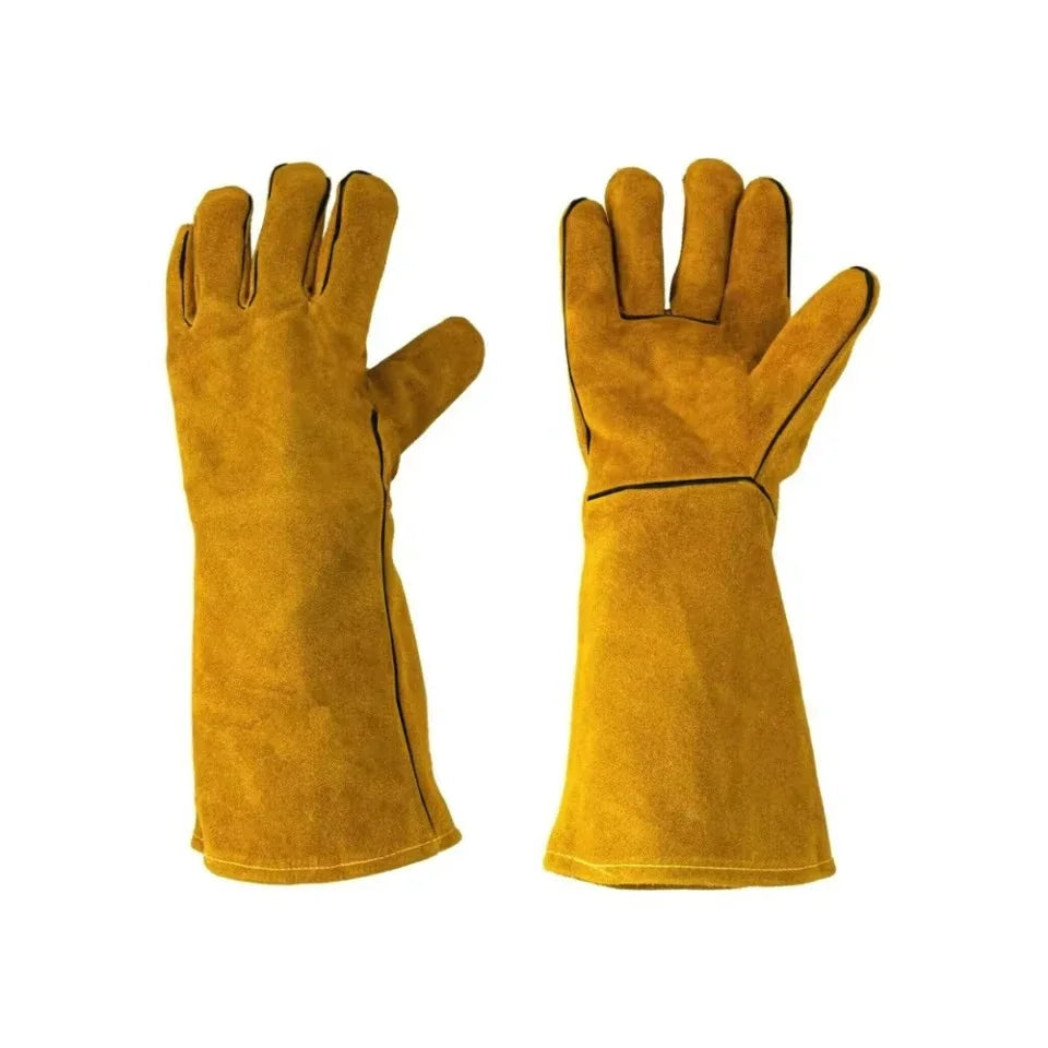 IndustrialGrade HeatResistant Welding Leather Gloves