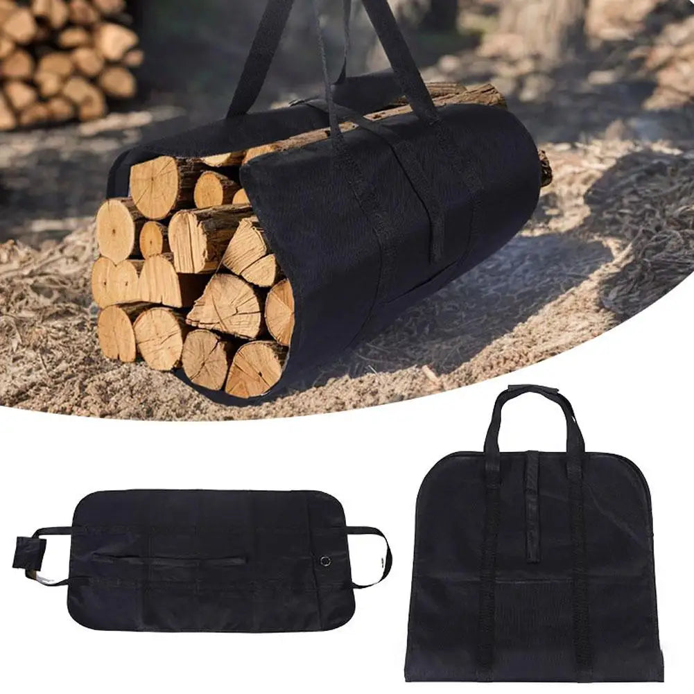 Heavy Duty Waterproof Firewood Storage Bag Carrier Tote