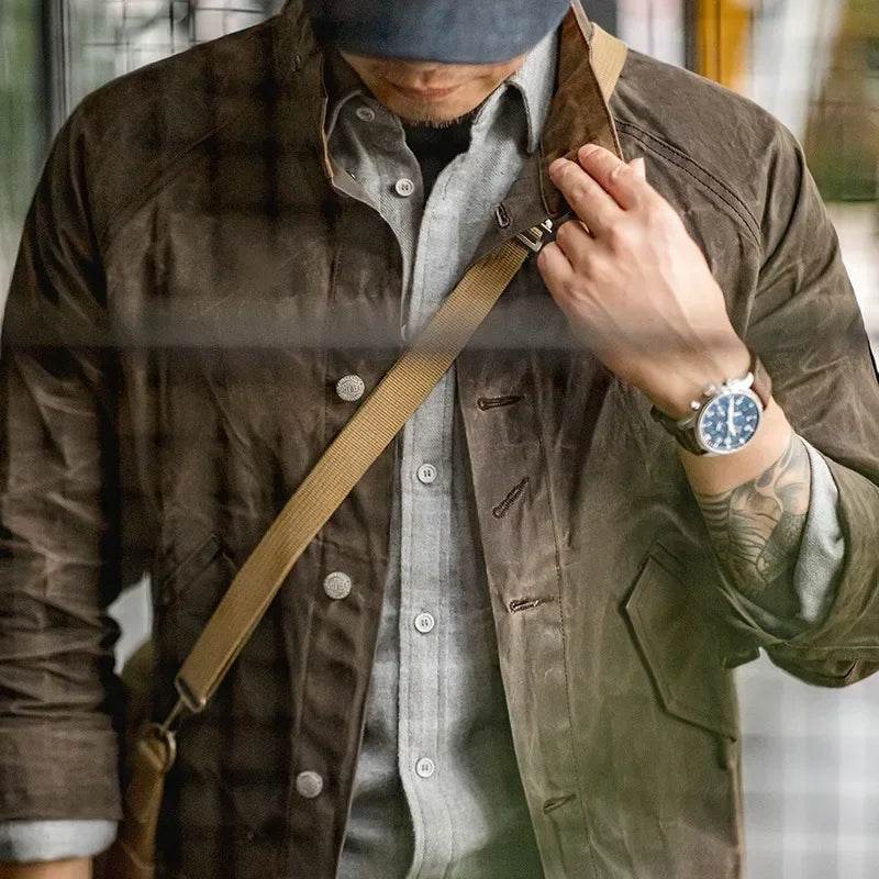 Maden Vintage Waterproof Waxed Canvas Jacket