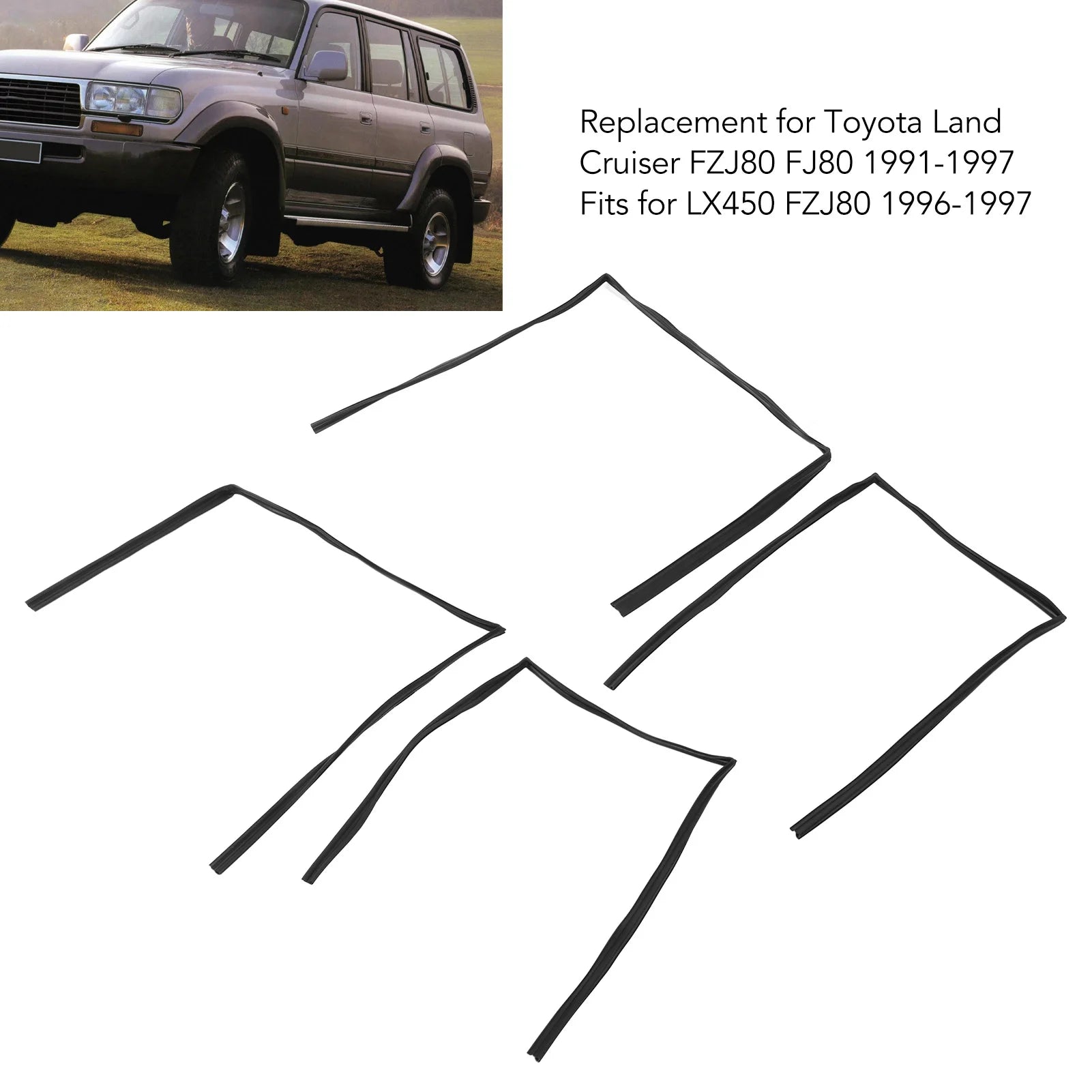 Durable Window Weatherstrip Toyota LandCruiser FZJ80