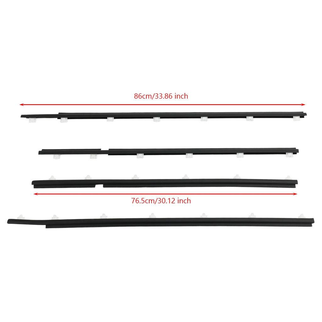 Artudatech 4pc Outer Weatherstrip Door Seal For Toyota Land Cruiser FJ80 90-98