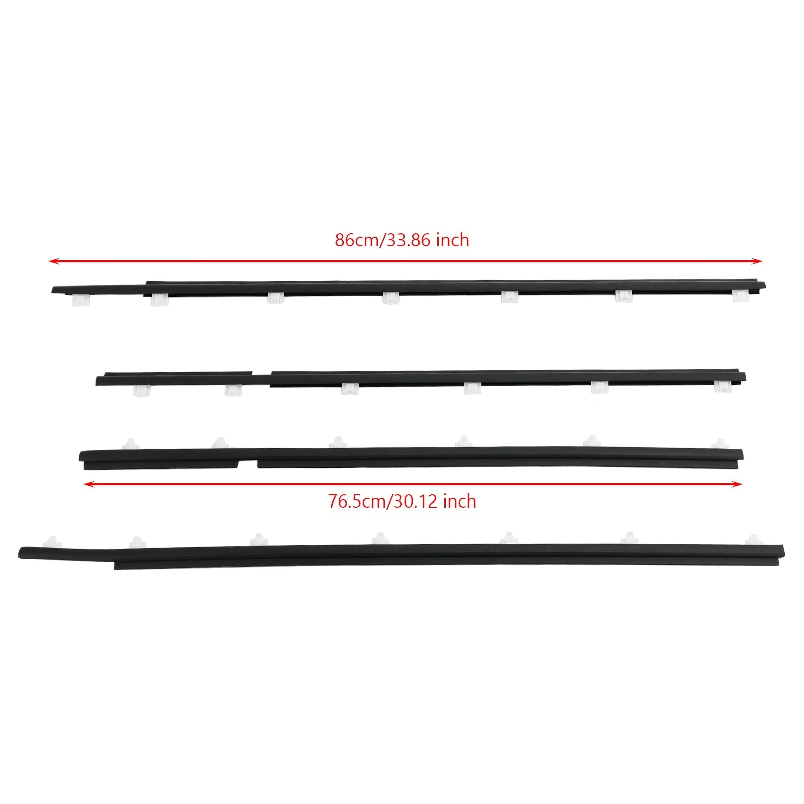Artudatech 4pc Outer Weatherstrip Door Seal For Toyota Land Cruiser FJ80 90-98