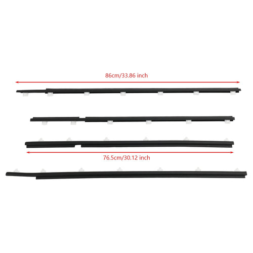 Artudatech 4pc Outer Weatherstrip Door Seal For Toyota Land Cruiser FJ80 90-98
