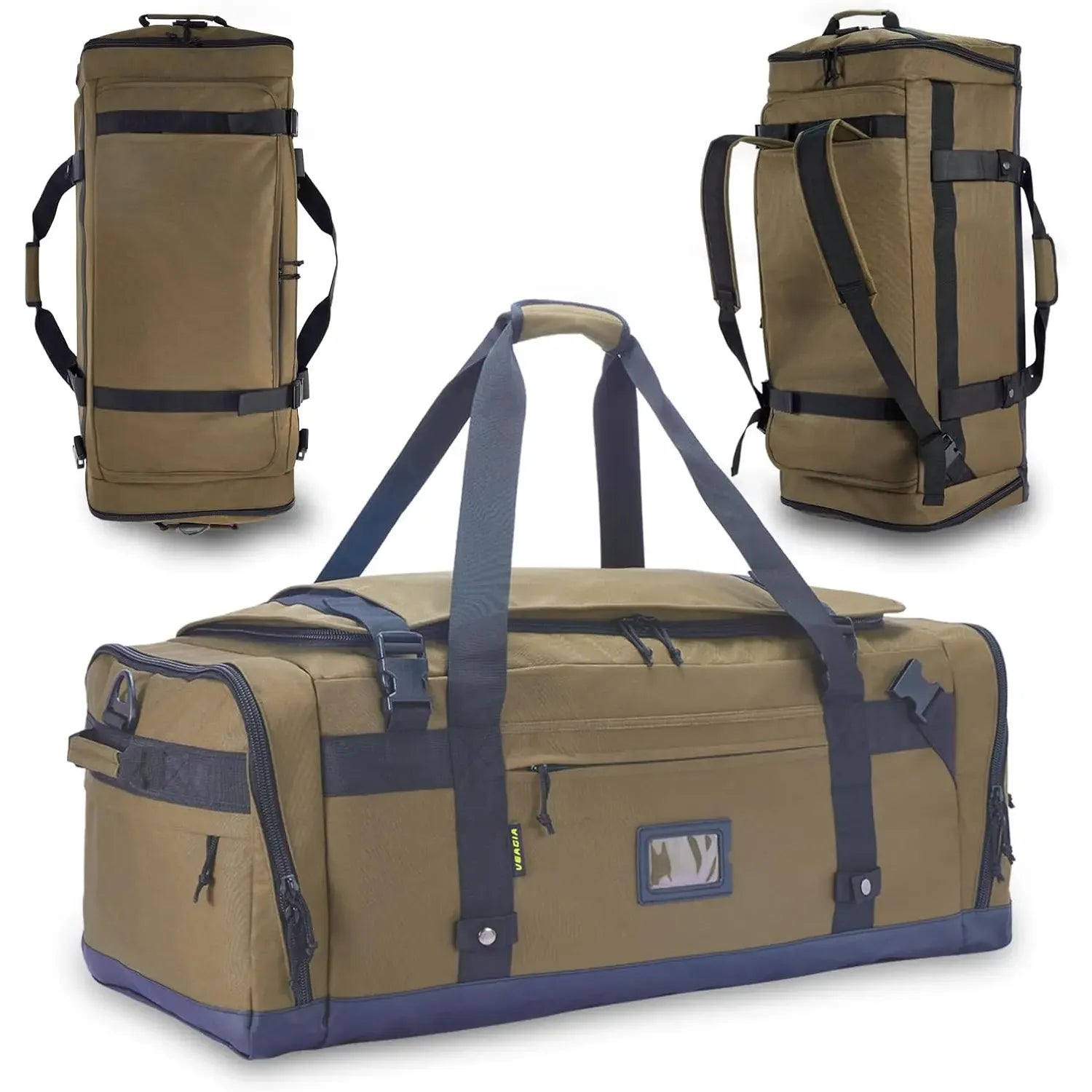 Foldable Heavy Duty Travel Duffle Bag With Shoe Pockets