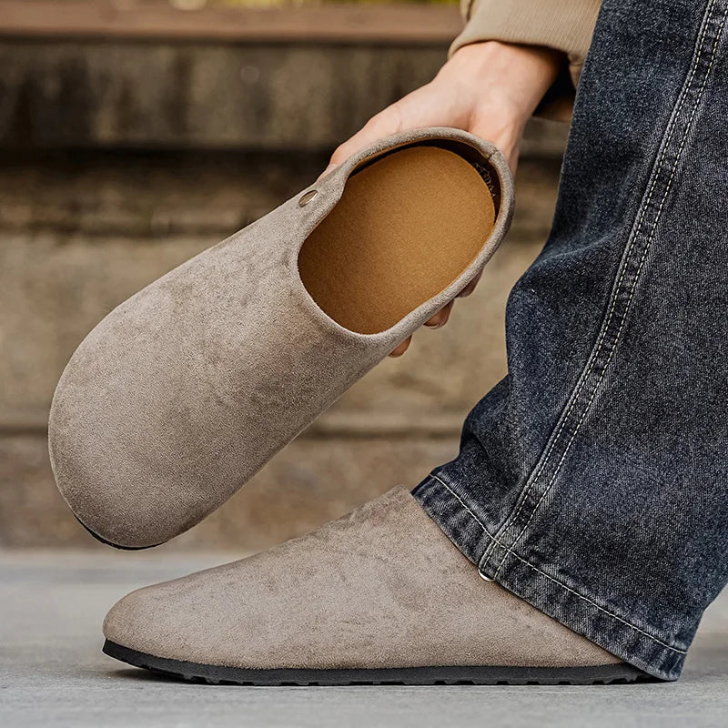Artisanal Premium Suede Arch Support Cork Mules
