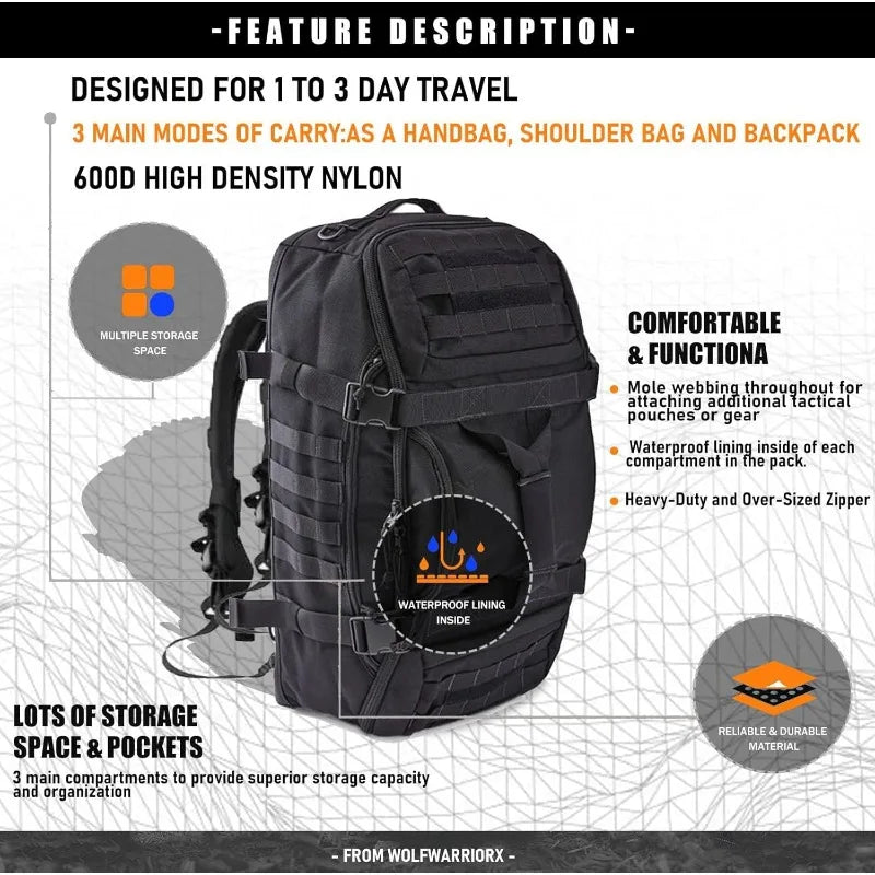 Lqarmy 25l Tactical Sport Duffle Bag