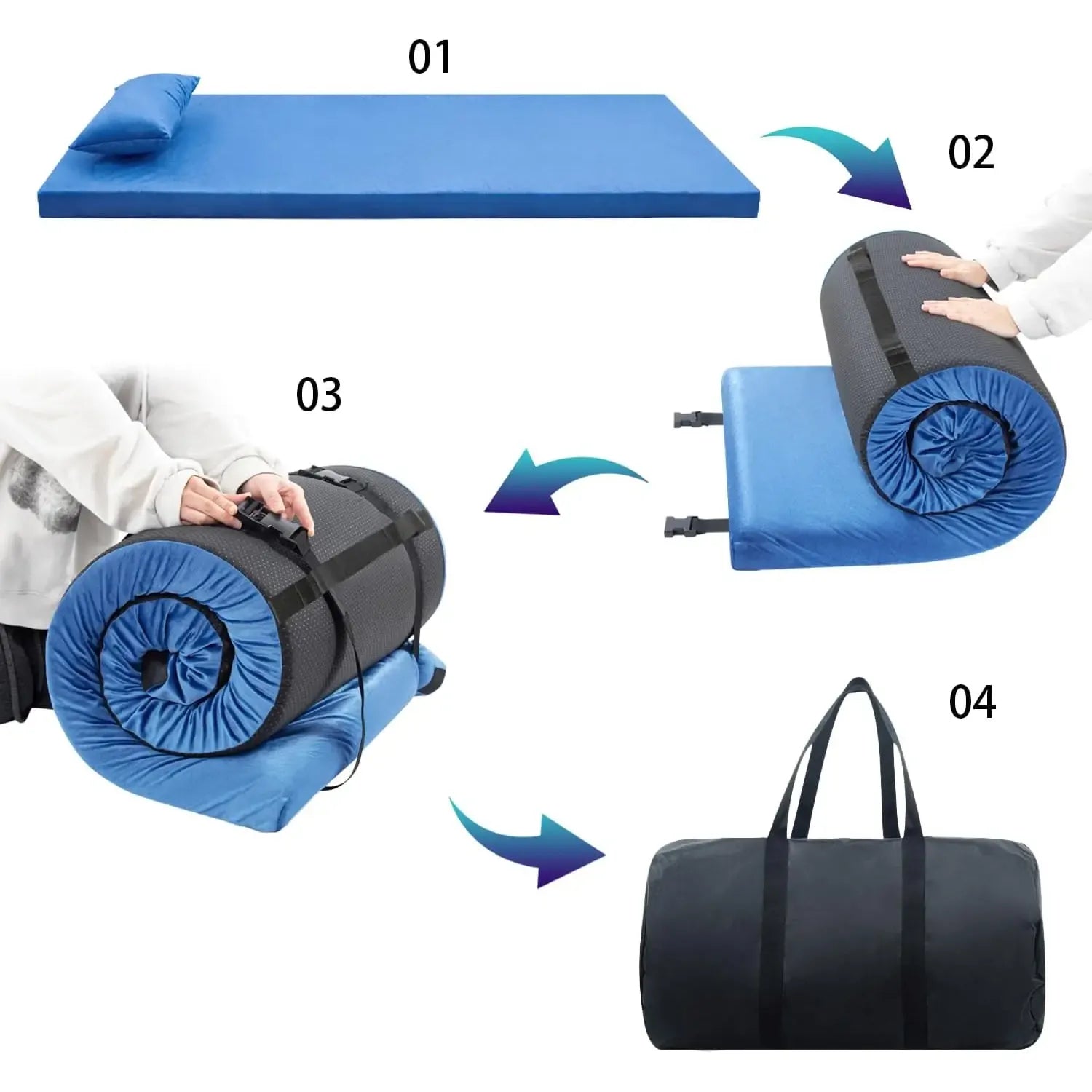 AllWeatherMemoryFoam Portable Camping Mattress Pad Pro