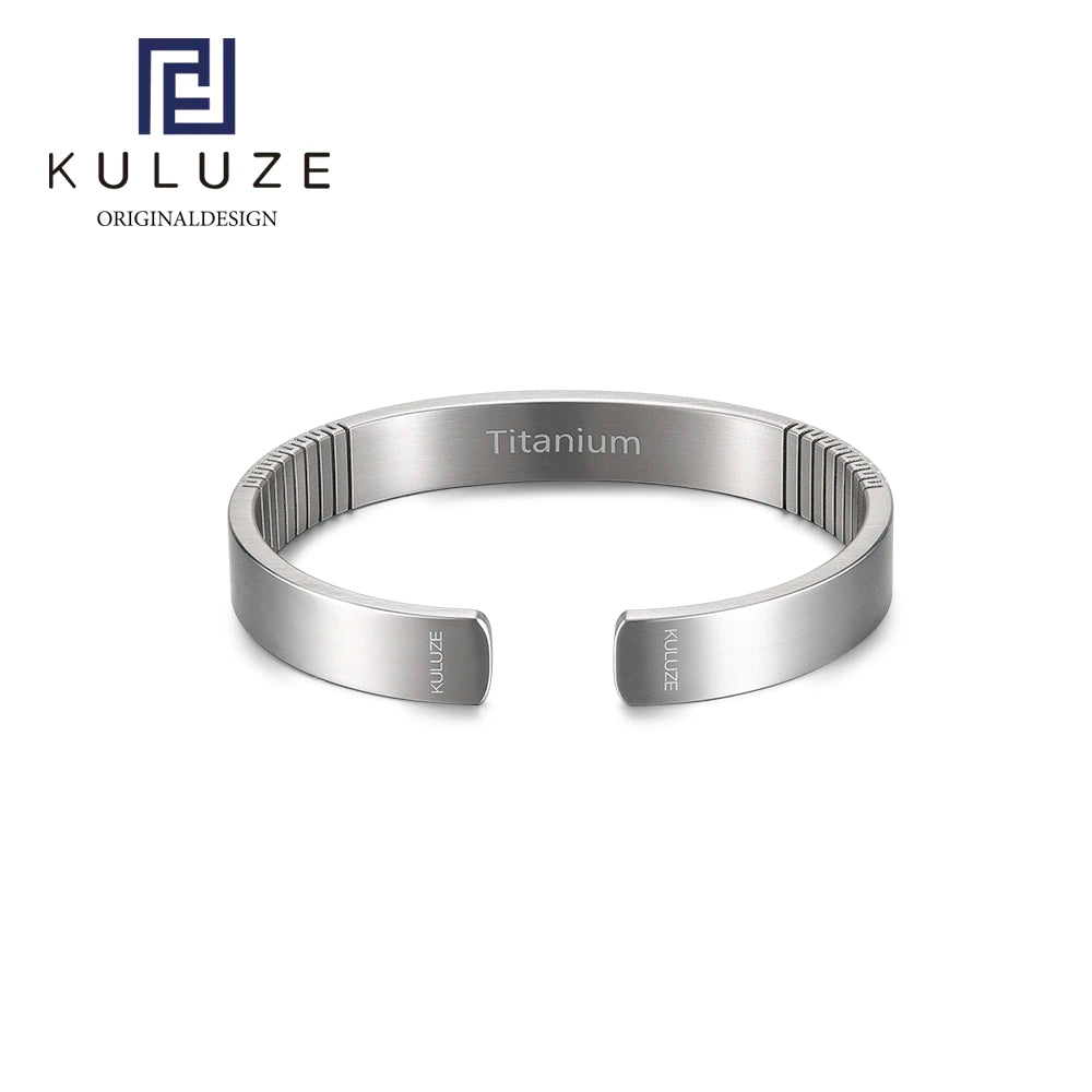 Authentic Titanium Unisex Fashionable Cuff Bracelet