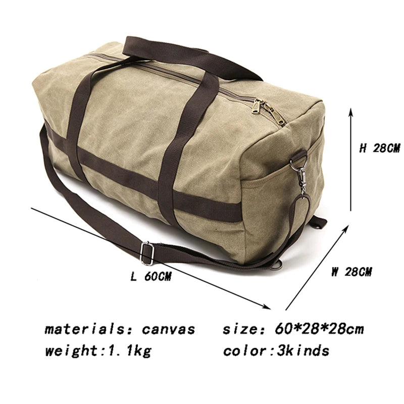Wearproof Canvas Men's Oversized Adventure Luggage
