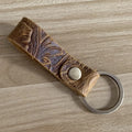 Handcrafted Vintage Cowhide Leather Keychain Lanyard