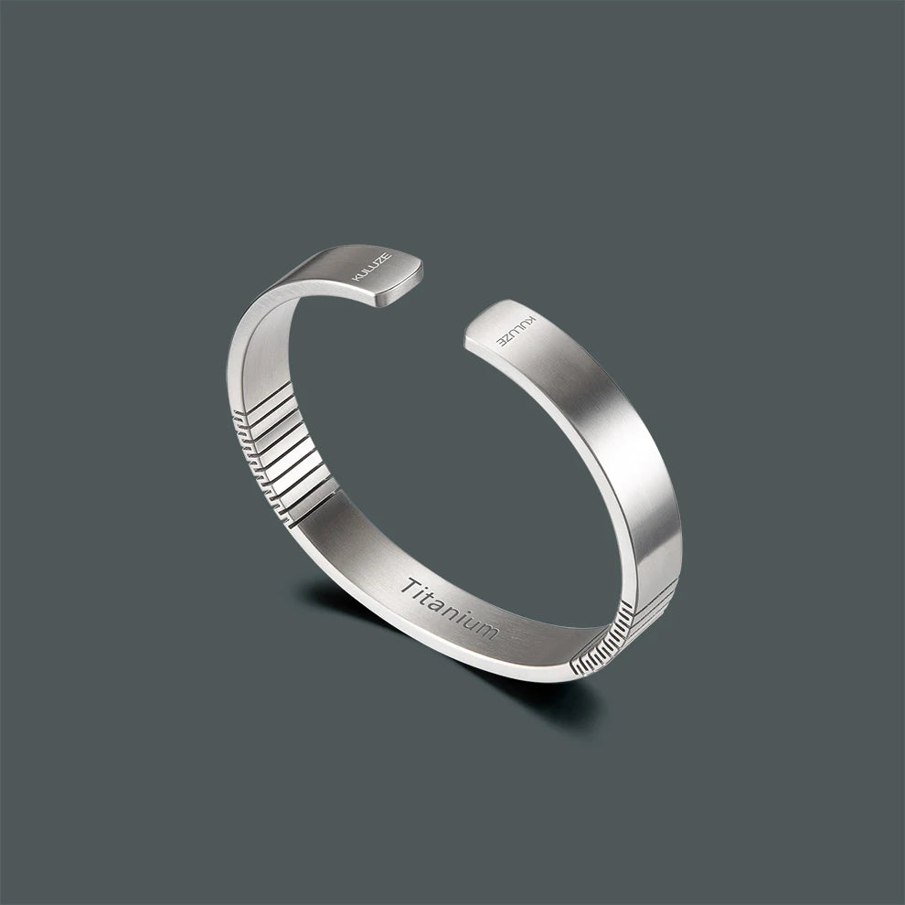 Authentic Titanium Unisex Fashionable Cuff Bracelet