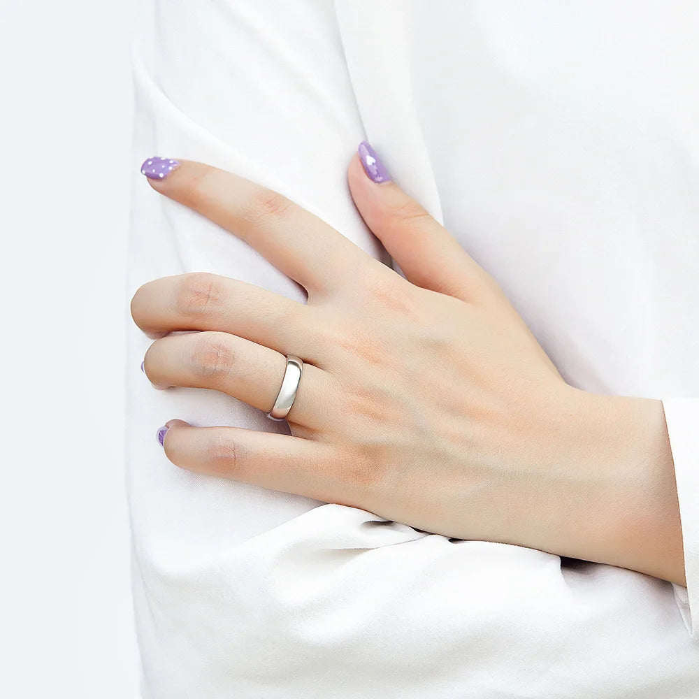 Sterling Silver Polished Dome Shaped Statement Band