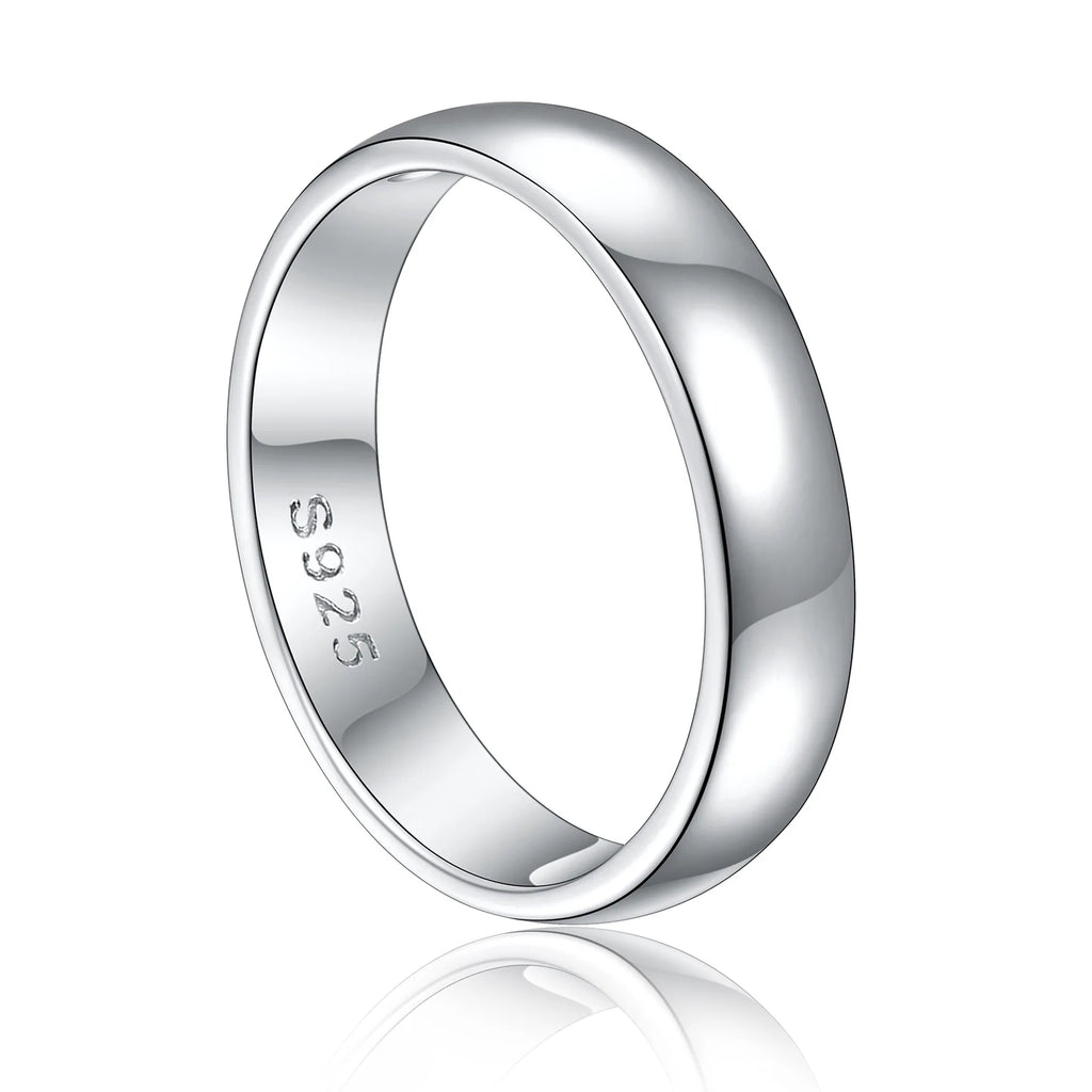 Sterling Silver Polished Dome Shaped Statement Band