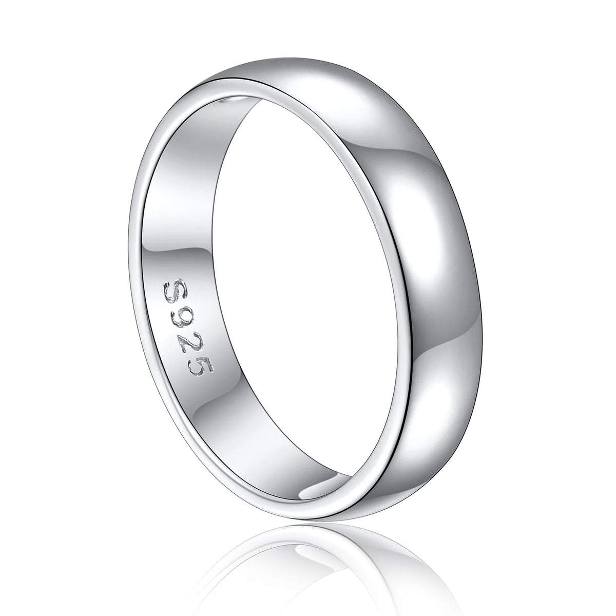Sterling Silver Polished Dome Shaped Statement Band
