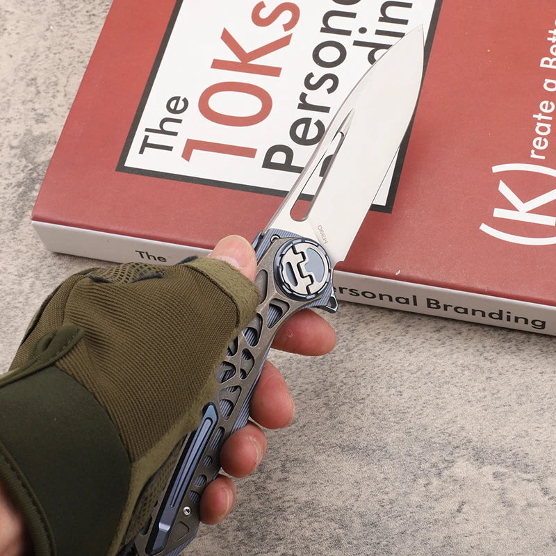 VENOM M390 Folding Knife Premium TC4 Titanium Handle